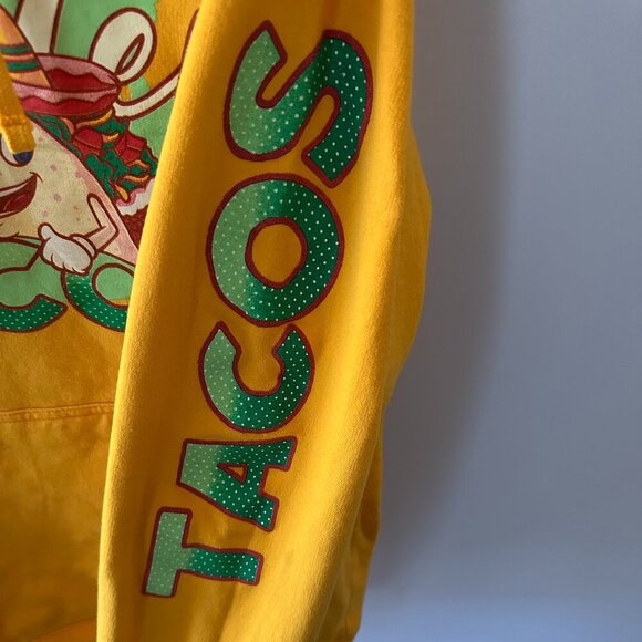 Yellow 'Life is Better with Tacos' Medium Hoodie - Picture 3 of 8